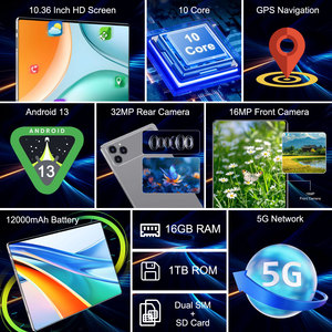 Tablet Android 16 Fast MTKG99 I17 Pro Max, 16GB+1TB, Pantalla Capacitiva, Nueva, Doble SIM, 5G, 12000mAh, WiFi, con Funda con Teclado - Product Image 4