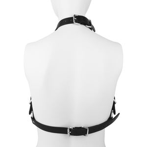 Set di Imbracature con Borchie e Guinzaglio Regolabile per Bondage <span class=keywords><strong>BDSM</strong></span>, <span class=keywords><strong>Outfit</strong></span> di Contenimento per Coppie in Pelle PU con Imbracatura Pettorale Borchiata - Product Image 5