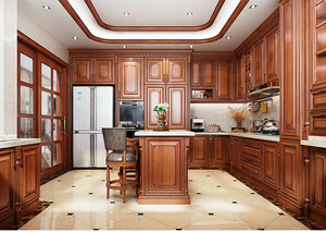 Meubles de cuisine en bois massif chinois, personnalisation complète de la maison - Product Image 6