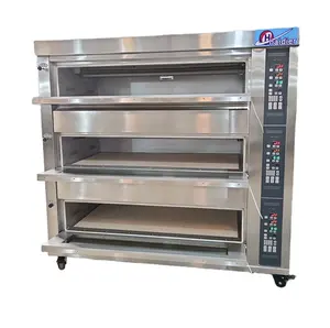 3 Deck 9 Tray Peralatan Bakery Gas untuk Memanggang Roti Oven UNTUK RESTORAN