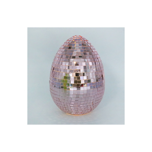 Boule ovale disco en plastique faite à la main <span class=keywords><strong>de</strong></span> 10/15cm, ornement <span class=keywords><strong>de</strong></span> table rose vert, miroir en verre, oeufs <span class=keywords><strong>de</strong></span> pâques, décoration lumineuse à LED, les plus populaires - Product Image 6