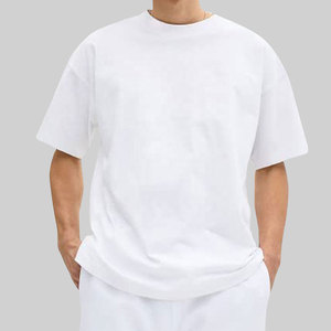 เสื้อยืดผู้ชายดีไซน์หรู สไตล์ลำลอง ทรงใหญ่ ผ้าหนา 220 กรัม ผ้าฝ้าย 100% ผู้ผลิตเสื้อยืดแบบสั่งทำ เสื้อยืดโอเวอร์ไซส์สำหรับผู้ชาย - Product Image 3