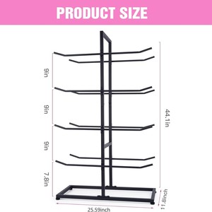 Yoga mat storage rack, gym/home tool rack, yoga/dance studio multi-tier storage <b>shelf</b>, floor-standing - Product Image 3