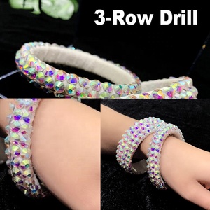 Bracciale Gioiello con Diamanti, Polsiera per Danza del Ventre, Accessori per Danza Orientale, Fatto a Mano con Cristalli e Strass, 1 Confezione - Product Image 2