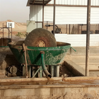 Broyeur à tambour humide 1-2TPH 1400 pour minerai d'or, moulin rond à faible coût pour l'or, machine de broyage économe en énergie, rouleau en acier au manganèse pour l'Afrique