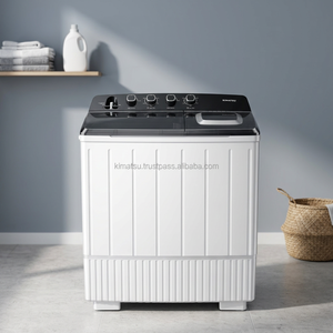 เครื่องซักผ้าฝาบนแบบกึ่งอัตโนมัติ 7.5 กก. ฝาใส แรงปั่นสูง ถังคู่ ใหม่ สำหรับใช้ในบ้าน/โรงแรม ผลิตในอินเดีย - Product Image 2