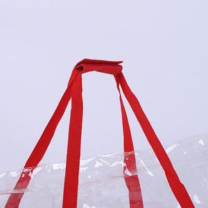 Sac de rangement tubulaire en gros, écologique, léger, en PVC transparent, sac fourre-tout, sac bandoulière, sac de voyage pour la gym, le yoga et le sport - Product Image 6