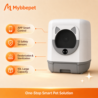 Hippo Smart Cat Litter Box MAX CH-ICB019max01, litière automatique autonettoyante pour chat, contrôle par application, réservoir de 9L, espace de 80L