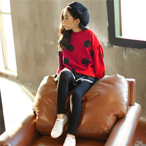 Ensembles 2 pièces pour bébé fille : Kurti à pois, jupe et leggings à rayures – Nouveaux produits sur le marché chinois - Product Image 3