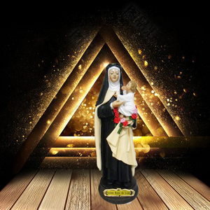 Figuras Religiosas de Resina de Alta Calidad, Santa Rosa de Lima, Regalos Cristianos, Artesanías, Decoración para el Hogar y Escritorio, Estatuas Religiosas Católicas - Product Image 2