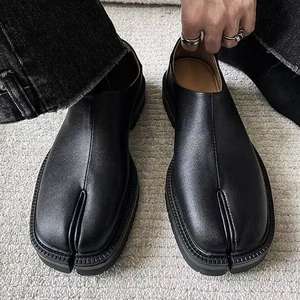 Zapatos <span class=keywords><strong>Tabi</strong></span> personalizados para hombres y mujeres, zapatos planos de verano, transpirables, sin cordones, estilo redondo, zapatos de Ballet, mocasines con punta dividida, mocasines para hombres - Product Image 2