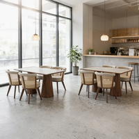 Ensemble table et chaises de restaurant Tongli, style nordique moderne, bois massif, couleur personnalisable, mobilier de salle à manger de luxe pour hôtel, 2 places