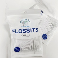 30 pièces de cure-dents en forme de Y aromatisés à la menthe, jetables, pour le nettoyage des dents arrière, pour les soins bucco-dentaires