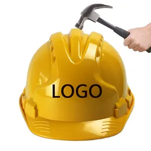 Casco de seguridad de construcción de material ABS personalizado con logotipo de construcción cascos duros de seguridad industrial para constructor