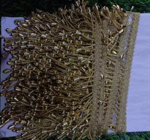 Encaje de Perlas de Diseño con Borde Decorativo para Saree, Dupatta, Blusa, Artesanía y Bordado - Product Image 3