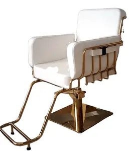 现代设计理发椅优质重型泵理发椅价格奶油色二手理发椅出售