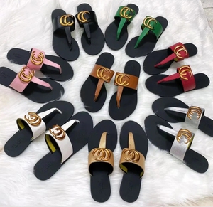 Nuovi arrivi: scarpe basse di lusso dal design alla moda, scarpe casual da esterno, ciabatte leggere in vera <span class=keywords><strong>pelle</strong></span> a quadri, sandali da <span class=keywords><strong>donna</strong></span> - Product Image 1