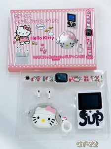 Set de Regalo 4 en 1 con Temática de Hello Kitty: Consola de Juegos + Reloj Inteligente + Auriculares Inalámbricos + Estuche para Auriculares - Product Image 6