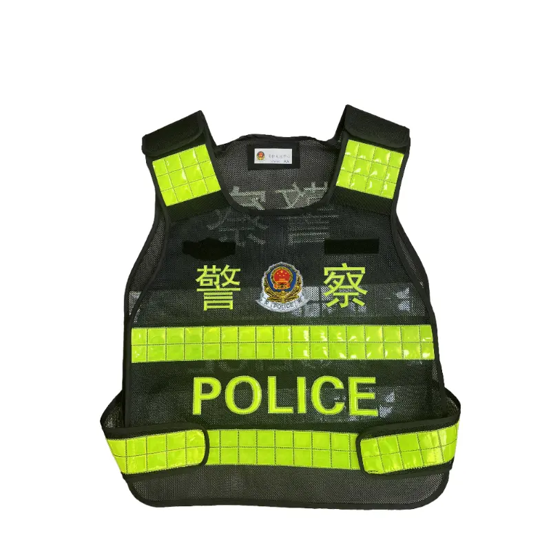 High-grade hot melt pressure word reflective vest mesh breathable custom traffic duty security reflective safety vest