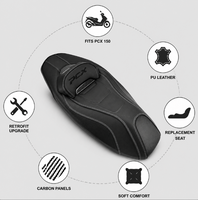 Coussin de siège confortable pour moto Honda PCX150 en cuir PU souple et confortable, mousse haute densité, vente en gros, version améliorée