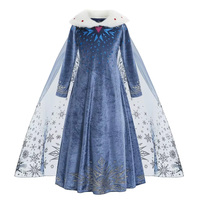 Robe de Costume Princesse Fille Reine des Neiges Sirène Cosplay Noël Anniversaire Carnaval avec Ensemble d'Accessoires