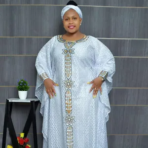 Caftans africains imprimés en soie de grande taille en vrac robes longues musulmanes Robes de luxe robes de chambre en soie de marque pour les femmes en vente