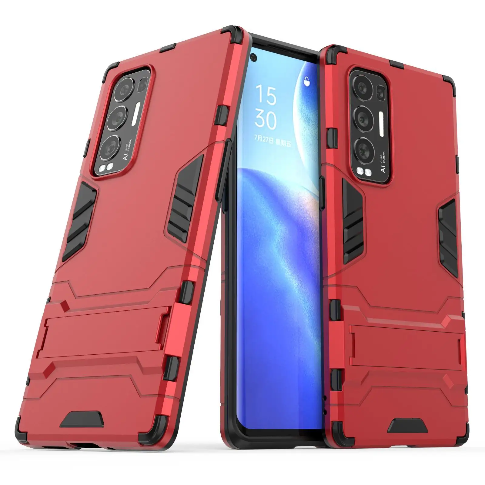 Ring Iron Man Shock Proof Case for OPPO Reno 5 Pro plus Stand mobile phone case Reno 5 R11S R11 plus 2021 new cases