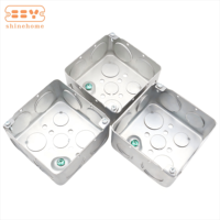 Boîte de dérivation électrique en acier galvanisé carrée de 4 pouces American Standard 52171-1/2 et 3/4 pouces, indice de protection IP66, couleur argent, 0,8-1,6 mm