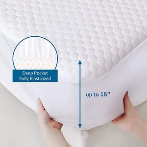 Soğutma jakarlı donatılmış yatak koruma pedi su geçirmez bambu dokuma şilte koruyucu benzersiz tasarım bambu jakarlı yatak - Product Image 2