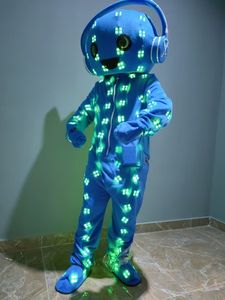 Traje de Robot con Luces LED para Fiesta de Carnaval en Club Nocturno, Blazer Negro, Tejido Sólido con <span class=keywords><strong>Lentejuelas</strong></span> - Product Image 2