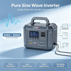 Emergency Portable 600W-1000W LiFePO4 Battery Power <b>System</b> MPPT Controller Pure Sine Wave Inverter Outdoor Camping Flashlight - Product Image 5