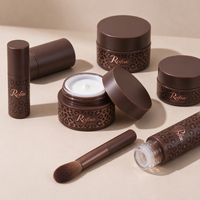 Ensemble de pots de crème pour soins de la peau haut de gamme 30ml 50ml 100ml, flacon transparent pour nettoyant visage avec emballage en boîte pour flacon de sérum