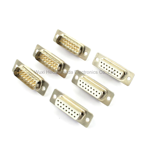 Marca <span class=keywords><strong>HCD</strong></span> de alta calidad, modelo DB15, Conector de ensamblaje de tipo de soldadura macho y hembra chapados en oro de cobre sólido de alta calidad, modelo DB15, 1, 2, 1, 1, 1, 2 - Product Image 6