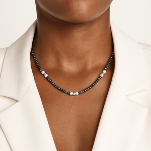 軽量ビンテージボヘミアンナバホパールビーズシルバーメッキチョーカーネックレス女性用パーティー用プロムジュエリーファッションアクセサリー - Product Image 1