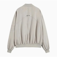 Chaqueta Premium Beige con Bordado de Araña - Chaqueta Casual Estilo Bomber Oversize para Hombre