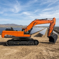 Excavatrice de construction DX360LC 36t, cabine spacieuse climatisée avec système ROPS