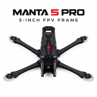 Châssis FPV Axisflying MANTA 5 Pro 5 pouces en fibre de carbone T700, géométrie double X DC large, bras de 226,5 mm 6 mm, pour O4 Pro, avec VTX numérique