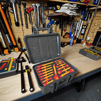 Kit d'outils d'électricien isolés VDE 1000V, 49 pièces, en CR-V, avec mallette pour réparation, installation et maintenance, vente en gros OEM