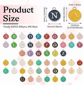 Colgantes con Letras, Dijes con Iniciales, Alfabeto Esmaltado de Doble Cara para Hacer Joyas DIY, Collares, Pendientes y Pulseras - Product Image 6