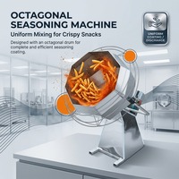 Mélangeur rotatif octogonal SUS304 pour épices, piments et chips – Mélange uniforme, utilisation facile