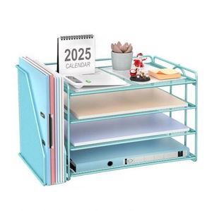 4-Tier Paper <b>Organizer</b> With Magazine Holder Desk <b>Organizers</b> and Accessories Desk Accessories <b>File</b> <b>Organizer</b> - Product Image 2
