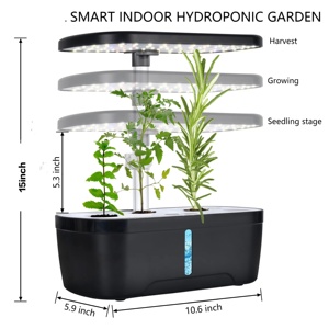 Système hydroponique à spectre complet connecté au Wi-Fi, lampe de culture de plantes à hauteur réglable, kit de culture d'<span class=keywords><strong>herbes</strong></span> aromatiques intelligent à 6 trous - Product Image 4