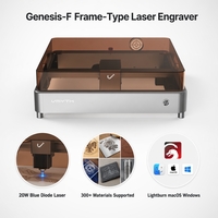 VMYTH Nueva Máquina de Grabado Láser de Diodo de 20W para Madera/MDF/Papel/Cuero, Área de Grabado de 400x380mm, de Sobremesa, Software Fácil de Usar, Compatible con DXF