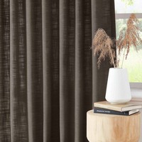 Panneaux de rideaux occultants modernes européens personnalisés en polyester/lin, réduisant le bruit, pour bureau