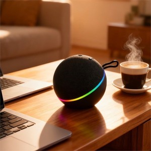 Alaxe 2 Enceinte Bluetooth portable en plastique avec lumière RGB, batterie et corde de transport pour fêtes intérieures et extérieures - Product Image 2