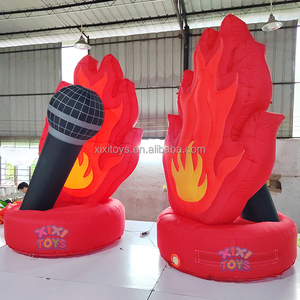 XIXI TOYS <strong>Custom</strong> Red <strong>Inflatable</strong> <strong>Microphone</strong> Flame Model Balloon for Music Concert DJ Stage Decorations Advertising <strong>Inflatables</strong> - Product Image 3