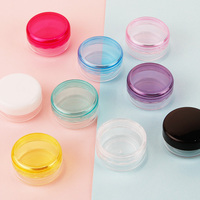 Mini pot de maquillage transparent vide 2G 3G 5G, petit pot rond pour crème contour des yeux avec couvercles à vis pour poudre d'ombre à paupières