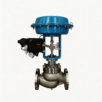 Vanne de régulation de vapeur pneumatique avec corps doublé PFA et actionneur pneumatique avec joint en PTFE pour service de gaz chlore haute pression