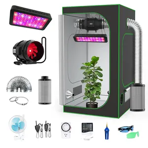2024 Hydroponic High Efficiency 600D Hydroponic Growing Systems Greenhouse Grow Tent Kit
