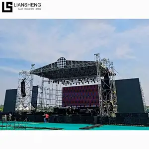 2024 Hot Sale Concert Aluminum Truss Displays LED Audio Lighting Truss With Lifting System Outdoor Stage